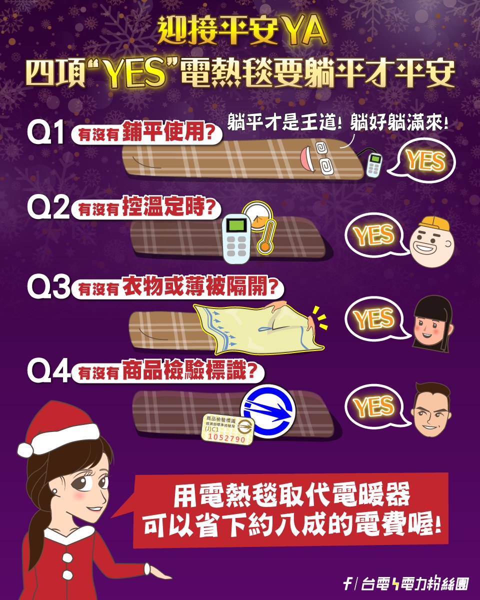 電熱毯取代電暖器,暖爆再激省8成電費|四「要」重點一次看